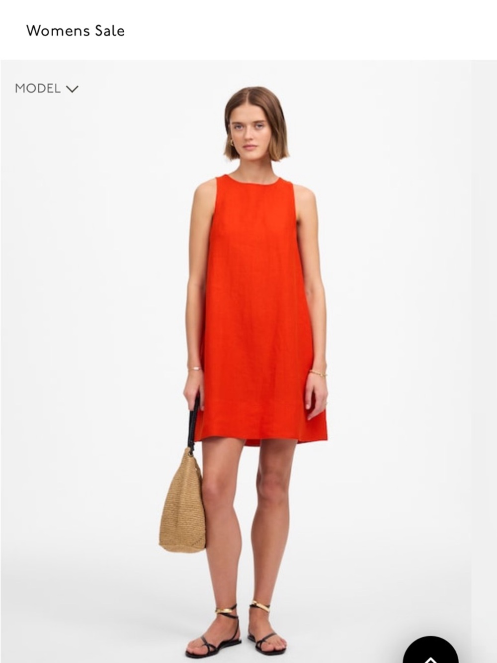 Madewell Tomato Red Sleeveless Mini Dress